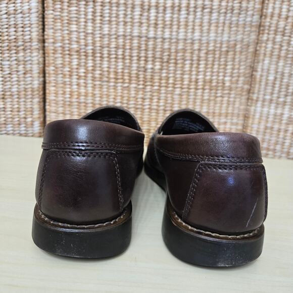 Polo Sport Ralph Lauren Mens Preppy Classic Brown Leather Penny Loafers 10.5D - Picture 7 of 12